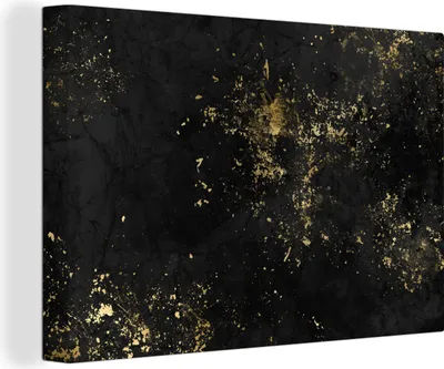 Obrázek produktu pro OneMillionCanvasses® - Obrazy na plátně - 140x90 cm, - zlatá - černá, nástěnný tisk Nástěnná dekorace - Fotografie na plátně - Obraz na dřevěném rámu