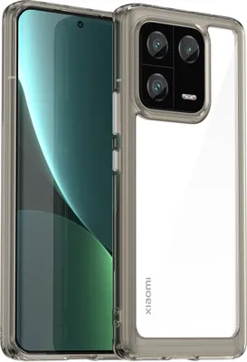 Produktbild von Xiaomi 13 Pro Hülle, Klar Rückseite Stoßfeste TPU Silikon Bumper Schutzhülle für Xiaomi 13 Pro Grau