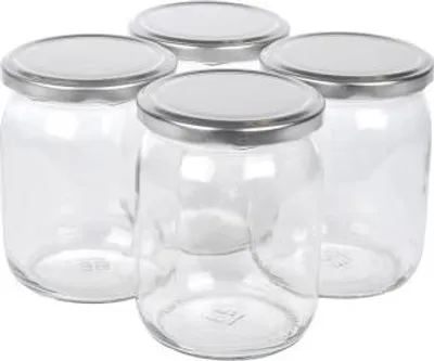 Produktbild von Einmachglas, ca. 540 ml, 4 Stück,silbern