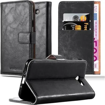 Produktbild von Cadorabo Hülle für Samsung Galaxy J7 2017 US Version Schutzhülle in Schwarz Handyhülle Book Tasche Case Etui Luxury