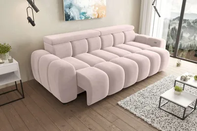 Produktbild von 99rooms Alessio Bigsofa Velours TIFFANY Beige mit Sitztiefenverstellung