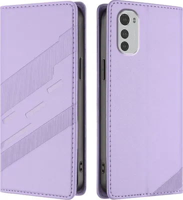 Obrázek produktu pro Pouzdro pro Motorola Moto E32 4G,Polyuretankožené peněženkové pouzdro s přihrádkou na karty a funkcí stojánku Violett