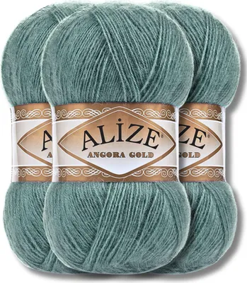 Produktbild von Alize 3x 100g Angora Gold Wolle, Uni, Häkeln, Stricken (164)