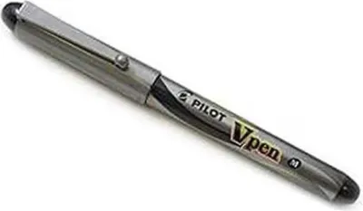 Zdjęcie produktu dla Uchwyt na pióro PILOT V-Pen Silver, szerokość wkładu: 0,4 mm, czarny