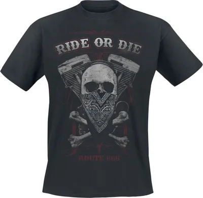 Produktbild von Ride Or Die T-Shirt Herren TitelLogo schwarz 3XL