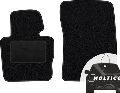 Produktbild von moto-MOLTICO Vorne Fußmatten Auto Velours Autoteppiche Schwarz Automatten Set 2-teilig passend für Range Rover II 2001-2007