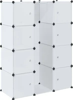 Produktbild von vidaXL Modularer Schrank mit 9 Fächern 109x36,5x143 cm Weiß