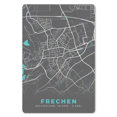 Produktbild von MuchoWow® Mauspad Mousepad Stadtplan - Frechen - Deutschland - Karte 18x27 cm - Mousepads - Maus Mat - Pad - Mausunterlage