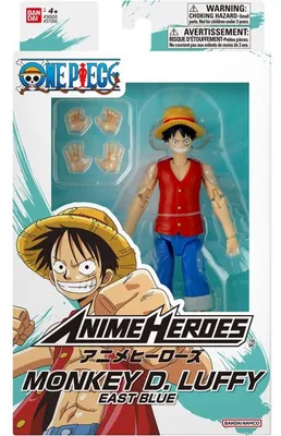 Image de BANDAI – Anime Heroes – One Piece – Figurine 17 cm Monkey D. Ruffy, région East Blue – Licence officielle One Piece – Figurine articulée de Ruffy, version East Blue – Jouet pour enfants à partir de 4 ans – 37056 – Ruffy (E)