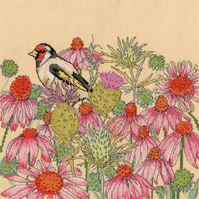 Produktbild von Auslaufmodell Bothy Threads Kreuzstich Set "Gänseblümchengarten", Zählmuster, XFY6, 26x26cm