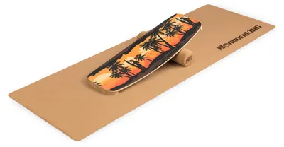 Obrázek produktu pro BoarderKING Balance Board Set - dřevěná balanční deska s válcem a podložkou