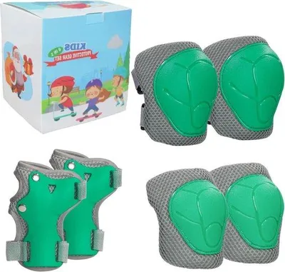 Produktbild von Famanu Kinder-Schutzset Verstellbare Knie-, Ellenbogen- und Handgelenkschoner - Verschiedene Farben