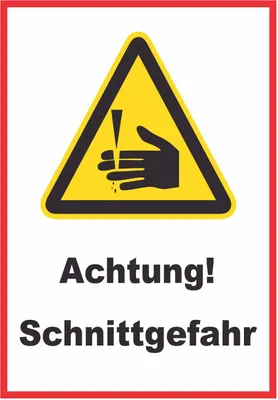 Produktbild von Achtung Schnittgefahr Schild A6 (105x148mm)