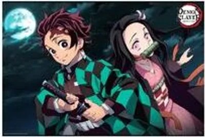 Produktbild von Demon Slayer Poster: Tanjiro & Nezuko (91,5 x 61 cm)