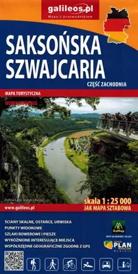 Produktbild von Sächsische Schweiz, Westteil 1:25.000. Touristenkarte. Ausgabe 2026/2027. Galileos