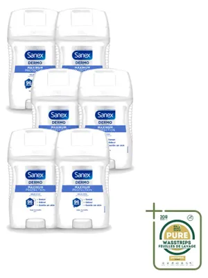 Zdjęcie produktu dla 6 sztuk dezodorantu w sztyfcie Sanex Maximum Protection - 50 ml - zestaw ekonomiczny