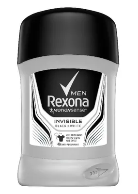 Obrázek produktu pro Rexona Men Invisible Black + White Antyperspirant w sztyfcie, 50 ml
