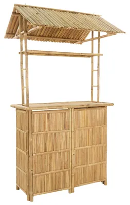 Obrázek produktu pro vidaXL Venkovní barový stůl, přírodní, 115 x 95 x 214 cm, bambus