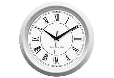 Produktbild von MEBUS Quarz Wanduhr römische Ziffern Ø25cm weiß