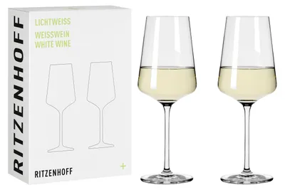 Immagine prodotto di Ritzenhoff Weißweinglas 2er-Set Lichtweiss Julie 001, Nadine Niggemeier, Kristallglas, 400 ml, 6111006