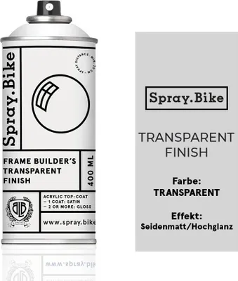 Produktbild von SPRAY.BIKE Fahrrad Lackspray - Transparent Klarlack glänzend, 400 ml