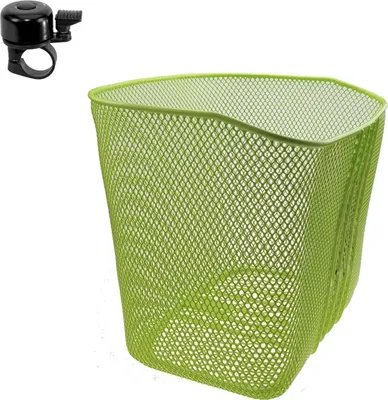 Immagine prodotto di Cestino anteriore fisso Colore verde con campanello incluso