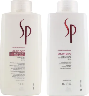 Produktbild von Wella SP Color Save Shampoo 1000ml & 1000ml Wella SP Color Save Conditioner Set