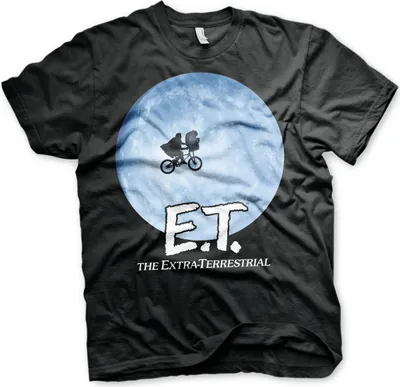 Produktbild von E.T. Bike In The Moon T-Shirt - Large - Black