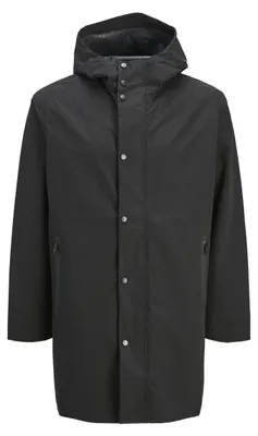 Zdjęcie produktu dla Jack & Jones 12274862_2161_S, Płaszcz przeciwdeszczowy, Uni , Dorosły, Zapięcie na guzik, Poliester, Czarny