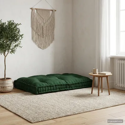 Zdjęcie produktu dla vidaXL Poduszka do sofy z palet, zielona, 120 x 80 x 12 cm, tkanina