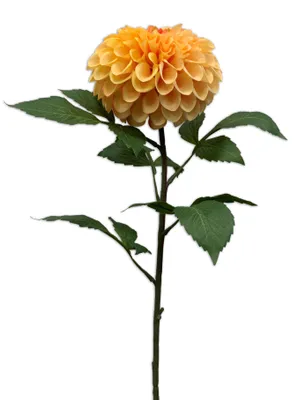 Produktbild von künstliche Pompon Dahlie orange gelb H. 74cm Emerald Kunstblumen