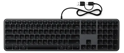 Immagine prodotto di Tastiera cablata - Layout US QWERTY - Tastierino numerico - Slim LX3 - USB-C - Grigio