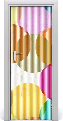 Produktbild von Tulup Türaufkleber 75x205 cm Dekorative Aufkleber Selbstklebend Wasserdichte Tapete Abnehmbar Schlafzimmer Wohnzimmer Wohnkultur - farbige Kreise