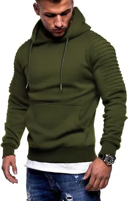 Zdjęcie produktu dla Lekka sportowa bluza męska z kapturem i kieszenią