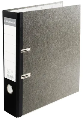 Produktbild von Exacompta 9074B Standardordner, 80 mm, DIN A4, marmorierter Bezug in Grau, PREM'TOUCH