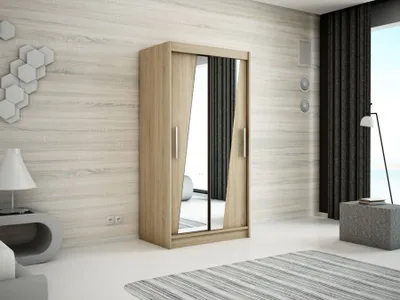 Obrázok produktu pre MINIO Šatníková skriňa 100 cm RHOMB dub Sonoma