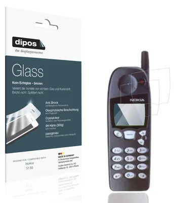Obrázek produktu pro 2x ochranná fólie pro telefon Nokia 5130 - antiprorezavá, tvrzená fólie 9H, značka dipos, vyrobená z plastického skla