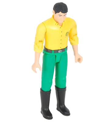Image de Bruder BWORLD figurine John Deere chemise jaune, pantalon vert