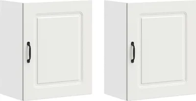 Obrázok produktu pre kuchynské nástenné skrinky 2 ks "Kalmar" White Engineered Wood