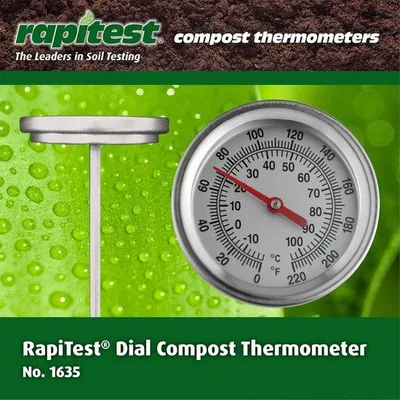 Produktbild von Famanu Kompostthermometer Edelstahl - Präzise Temperaturmessung für Komposthaufen