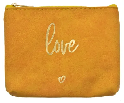 Imagen del producto de Cartera de mano para mujer Clayre & Eef, 13x1x10 cm, color amarillo, material sintético