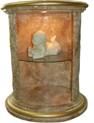 Produktbild von Vitrine Design Säule Schrank Vitrinen Regal Aufbewahrung Beleuchtet Säule Figur