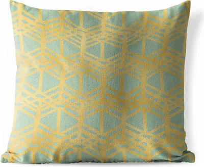 Produktbild von MuchoWow® Outdoor Kissen - Gold - Muster - Linie - 45x45 cm - Wetterfest - Lounge Kissen - Fotokissen - Dekoratives Kissen