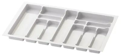 Produktbild von Sossai Besteckeinsatz Divio für Schubladen 80cm | 73 x 49 cm | Weiß Besteckkasten Schubladeneinsatz