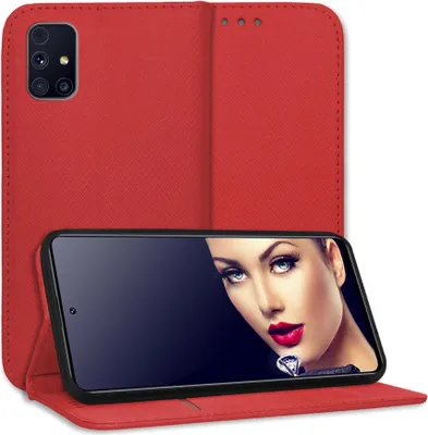 Produktbild von Bookstyle Schutzhülle Klapphülle Schutztasche Etui Cover für Samsung Galaxy M31s (M317, 6.5'') - Rot
