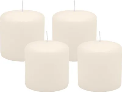 Produktbild von 4er Set Adventskranzkerzen Elfenbein Ø 60 x 80 mm