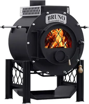 Produktbild von Bruno® Werkstattofen Romantik Mini schwarz 9 kW Stahl A