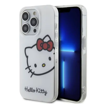 Produktbild von Hello Kitty iPhone 15 Pro TPU Back Cover - Kitty Head - White