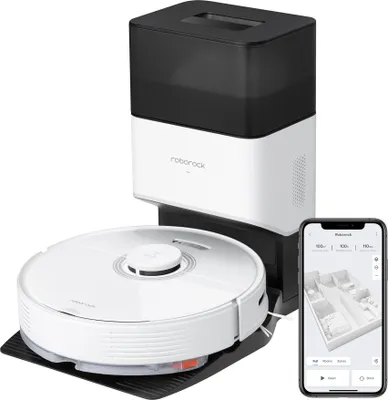 Produktbild von robotický vysavač roborock Q7 Max+ se sací stanicí, kartáč z pevné gumy, sací výkon 4200 Pa, robotický vysavač na mopování koberců, zvířecí chlupy, aplikace/Alexa (bílý)