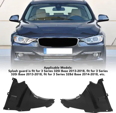 Produktbild von 1 Paar Auto-Spritzschutz 51718055019 Kotflügel-Schmutzfänger-Zubehör, passend für 3er-Serie 320i 328d 328i 330e 330i 335i